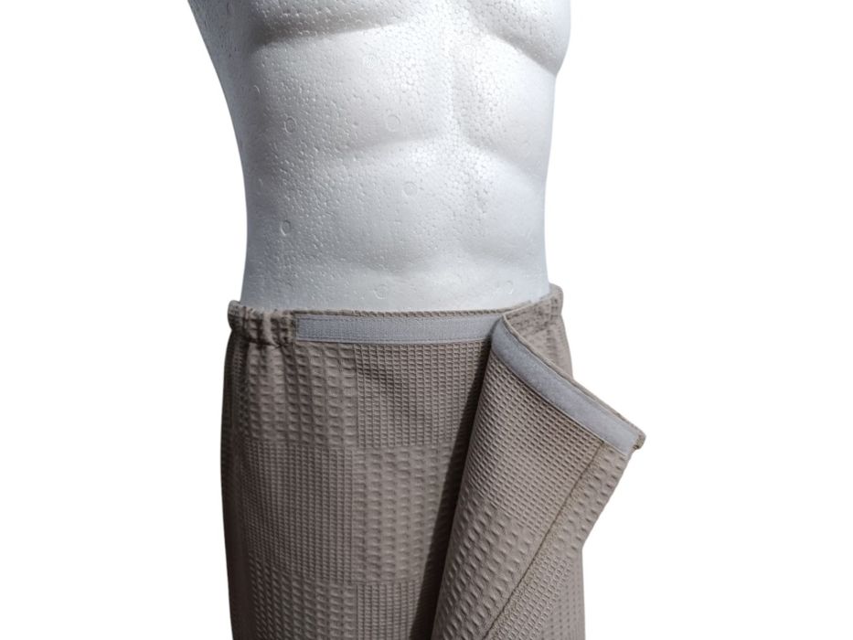 Набір банний чоловічий вафельний Кілт довгий р.54 - 72 та рушник 50*90