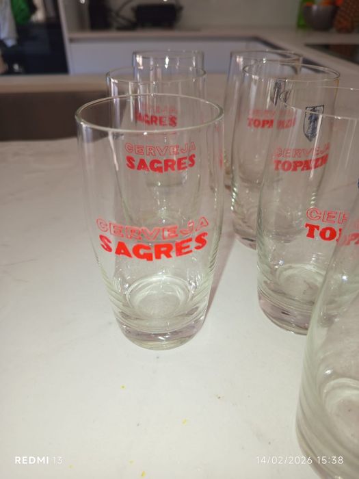 13 Copos Cerveja Sagres e Cerveja Topázio – Vintage
