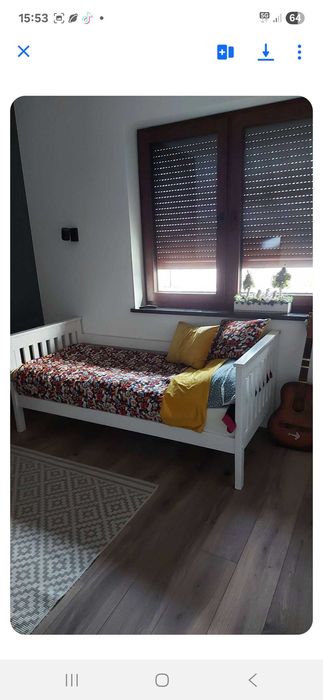 Drewniane dziecięce łóżko 180x80 białe