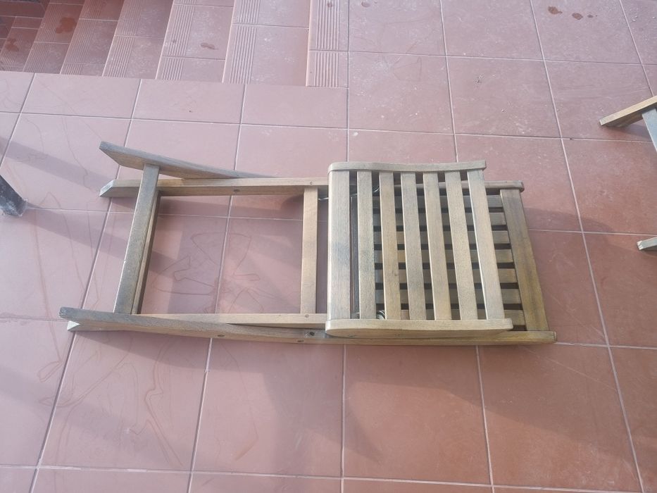 Meble ogrodowe akacjowe - IKEA stół + 6 krzeseł