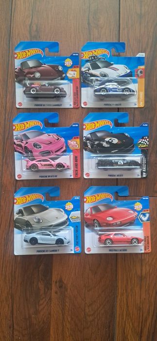 Hot wheels Porsche zestaw  911 GT3 Rallye Carrera 928s 6 szt.
