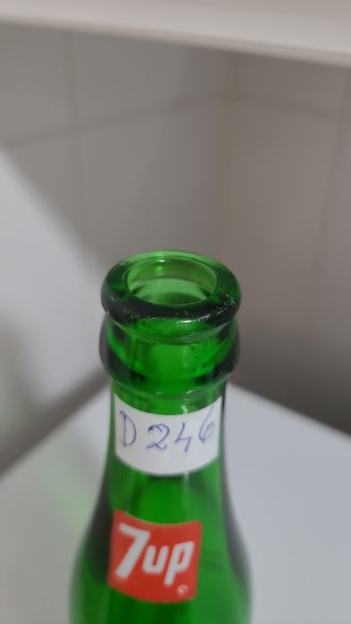 Garrafa de vidro pirogravada de 7up