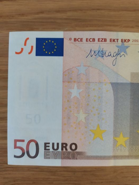 Banknot "kolekcjonerski" - 50 euro 2002 seria X - stan UNC/UNC-