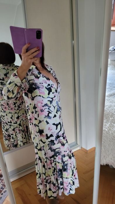 Kolorowa sukienka maxi H&M