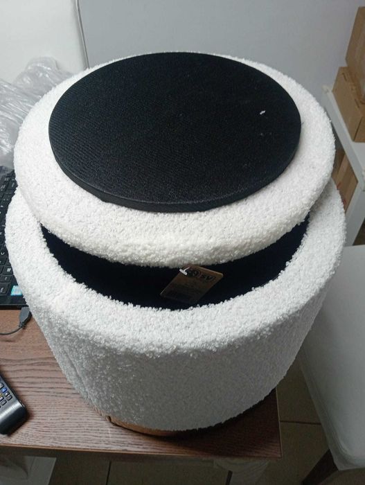 Banco Baú Sempre Viva Bege (Novo) – Puff c/ Arrumação 35cm