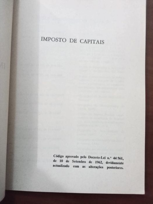 Código do Imposto de Capitais - 1976