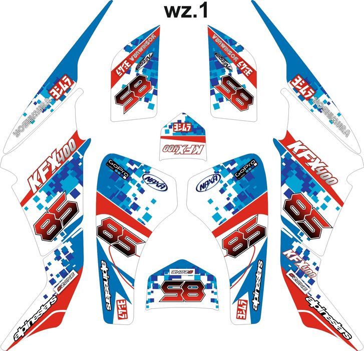 Naklejki kawasaki KFX400