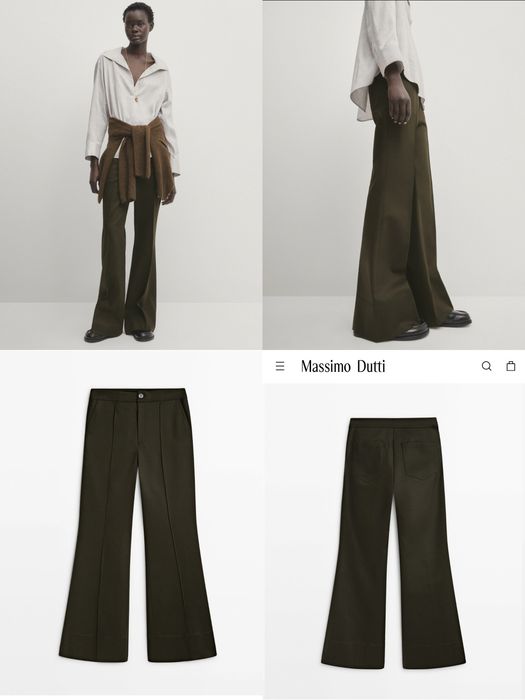 Massimo dutti Широкі штани зі стрілками С-М