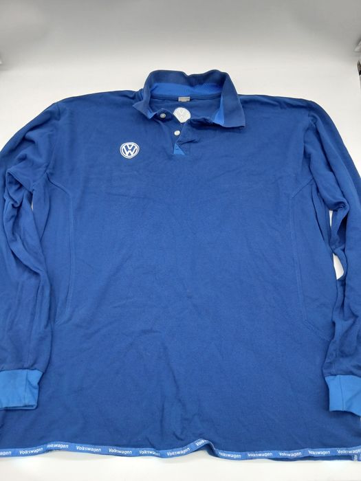 Polo manga comprida azul homem Volkswagen XL