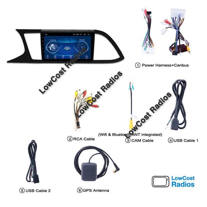 (NOVO) Rádio 2DIN 9" SEAT Leon 5F (De 2012 até 2020) • Android 15 | CARPLAY • ANDROID AUTO