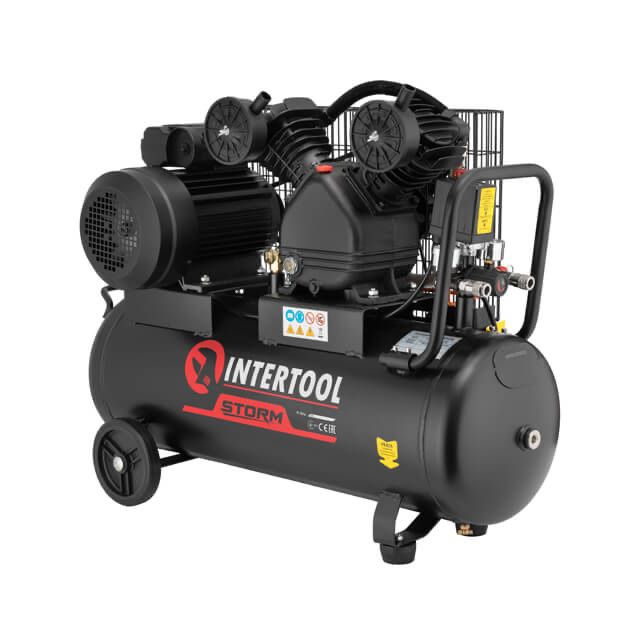 Компресор Intertool pt0016  50 л, 3 кВт,  500 л/хв, 2 циліндра