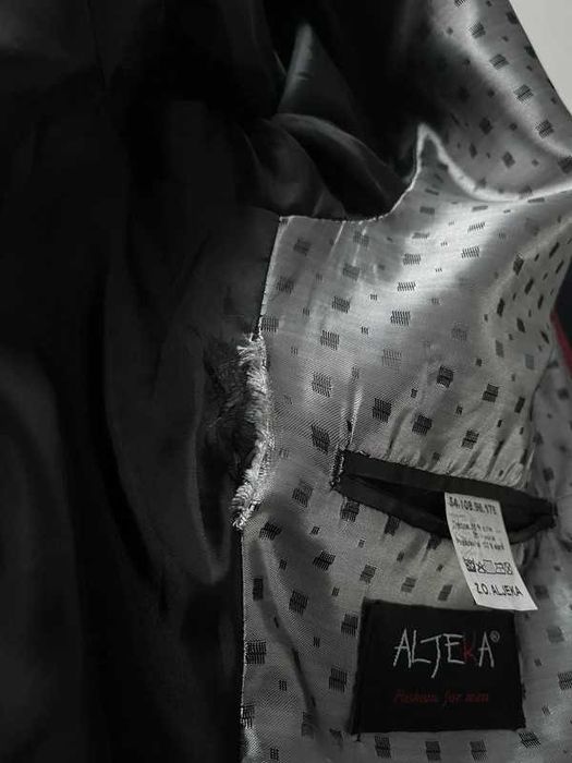 granatowy garnitur 54 176 alteka z wełną