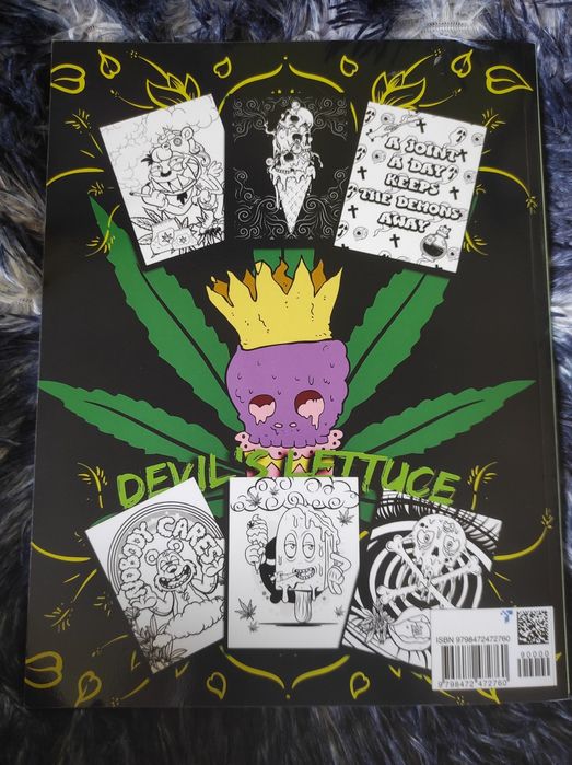 Kolorowanka pastel goth stoner dla dorosłych