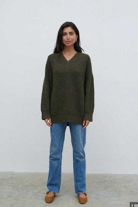 Вовняний джемпер, светр оверсайз zara, вовна