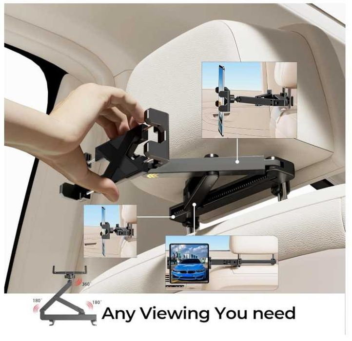 Uchwyt na tablet na zagłówek samochodowy Peastrex