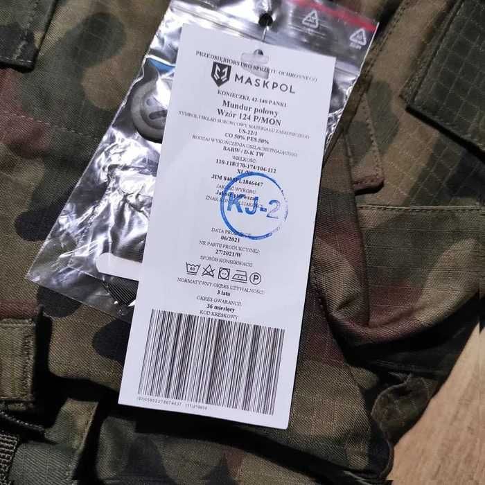 Wojskowy mundur polowy całoroczny 124P rozmiar XL/XS