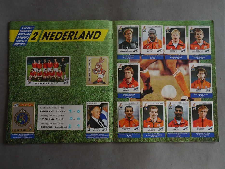Caderneta de cromos de futebol completa EURO 92 - Panini
