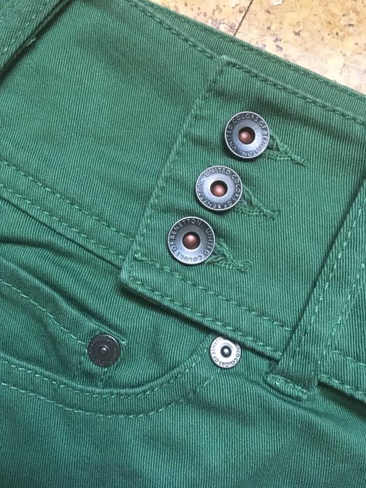 Mini saia ganga verde Benetton