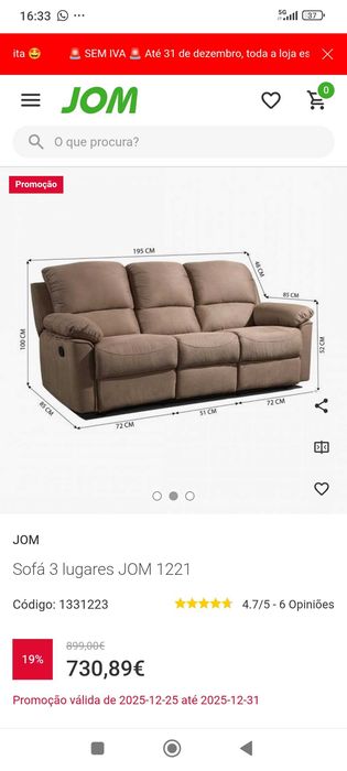 sofá muito confortável