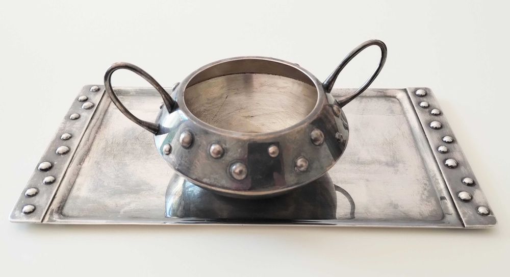 Komplet  srebrny. Rytosztuka. Asteroid. 655 gr. Lata 60 te.