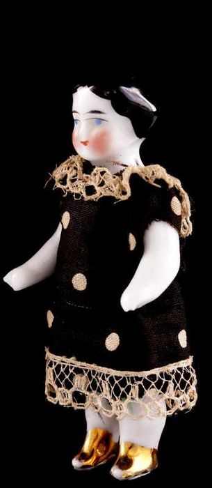 Miniatura Porcelana Vitoriana Séc. XIX - China Head Doll (6,5cm)