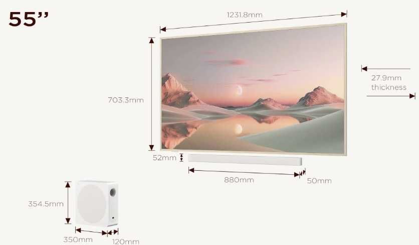 Telewizor TCL 55A300 PRO QLED 4K 144 Hz Google TV AUDIO BANG & OLUFSEN