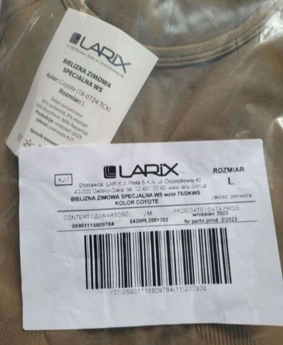 Bielizna specjalna zimowa L wojskowa