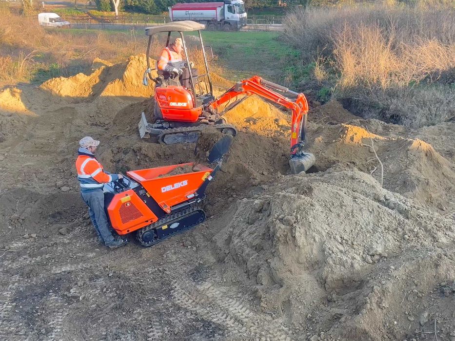 Minidumper de lagartas 800 kg M8000R-KUBOTA 13,7cv FRETE E IVA INCLUSO