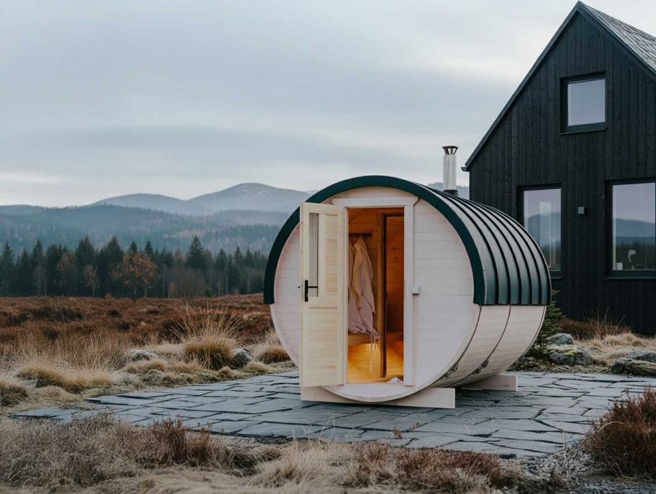 Sauna ogrodowa beczka drewniana sauna rozmiar XL 1
