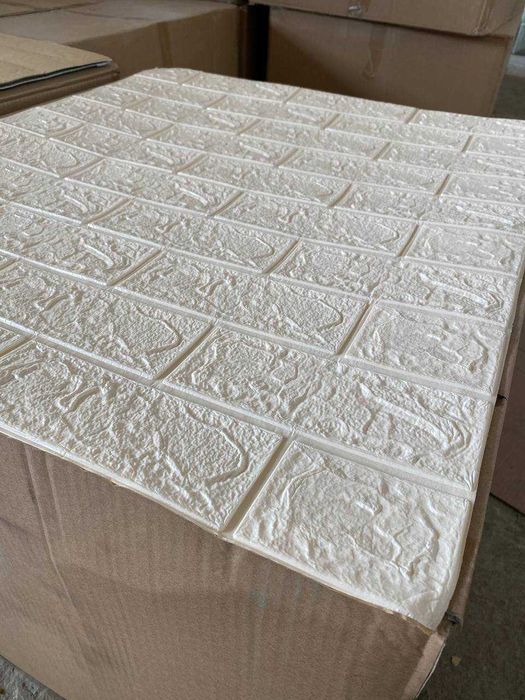 АКЦІЯ! 3D панелі Слонова Кістка Матова 3 мм Самоклеющиеся 3Д Панели