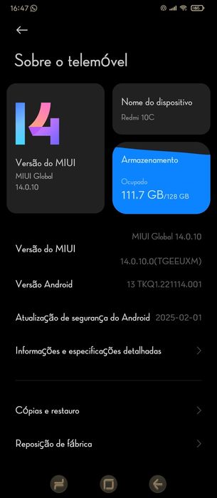 Smartphone Redmi 10C 128gb