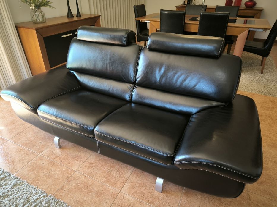 Sofás de Pele Preto