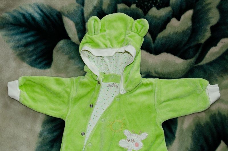 Велюровый комбинезон человечек на подкладке Baby Life Бейби Лайф, р.56
