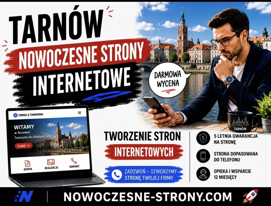 Nowoczesne Strony Internetowe | WordPress z 5-letnią Gwarancją | Opieka Stron 12 miesięcy