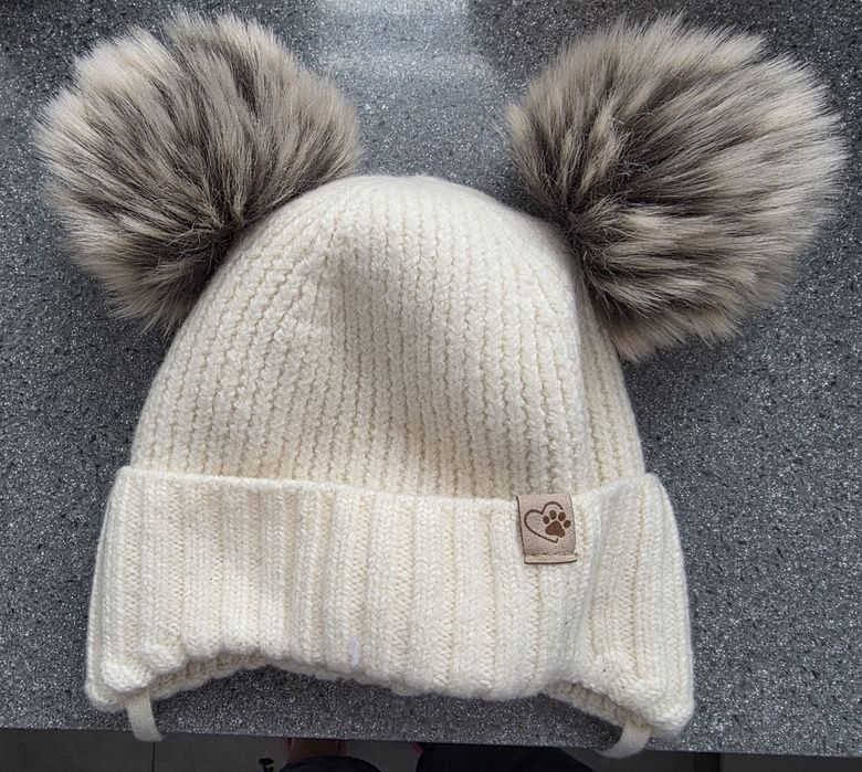 Czapka z wełny Merino 48-50cm 2-3lata