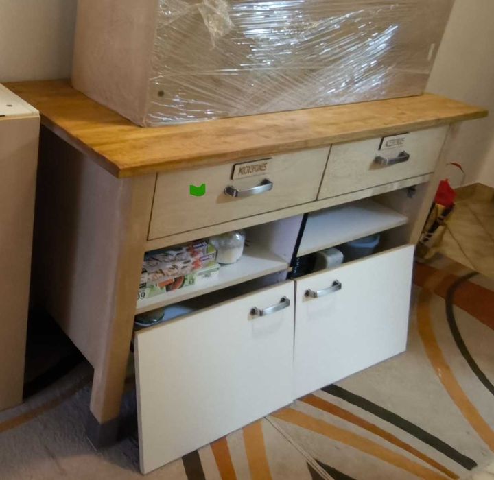 Bancada de cozinha tampo madeira IKEA 150x50x97 cm
