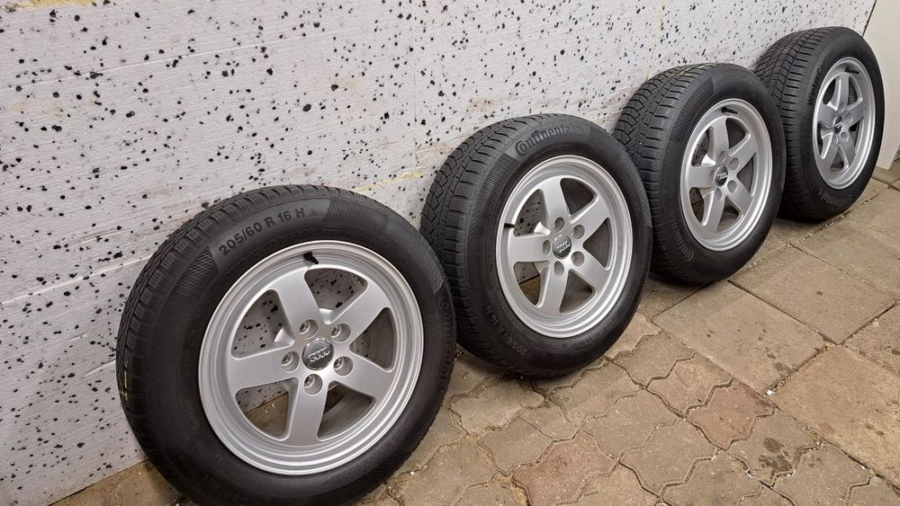 Alufelgi 16 Audi A4 B9 A6 5x112  66,5  Opony Zimowe Conti 8,30mm  2020