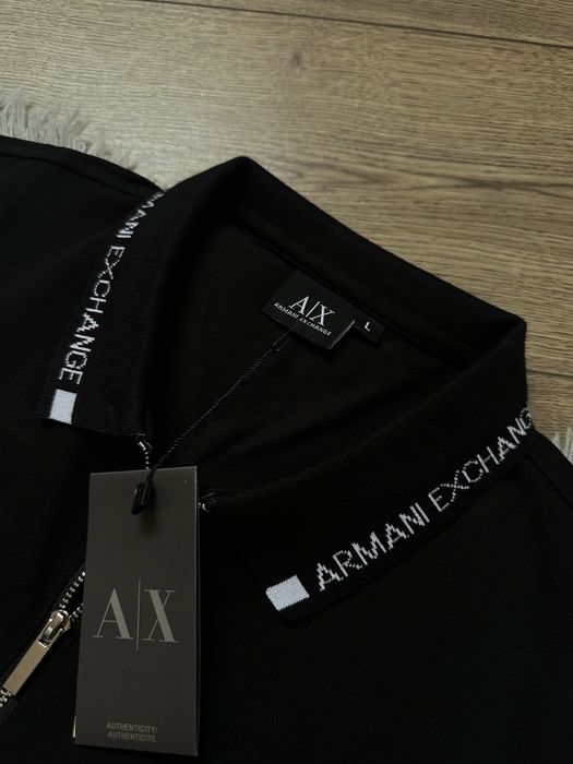 НОВА Футболка 1/3 ZIP Armani Exchange | футболка AX Армані екчендж | анжел