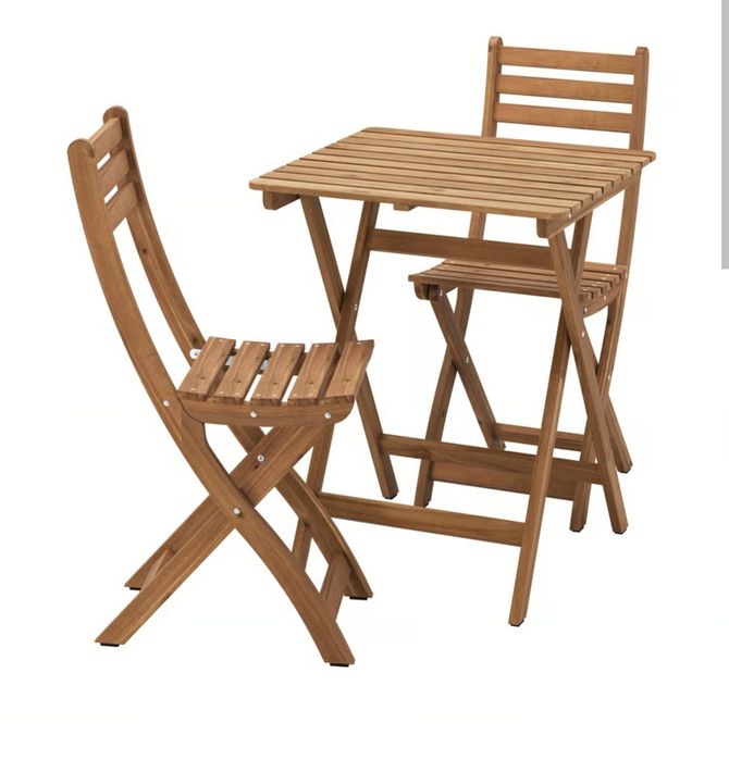 Mesa e Cadeira em Madeira Ikea