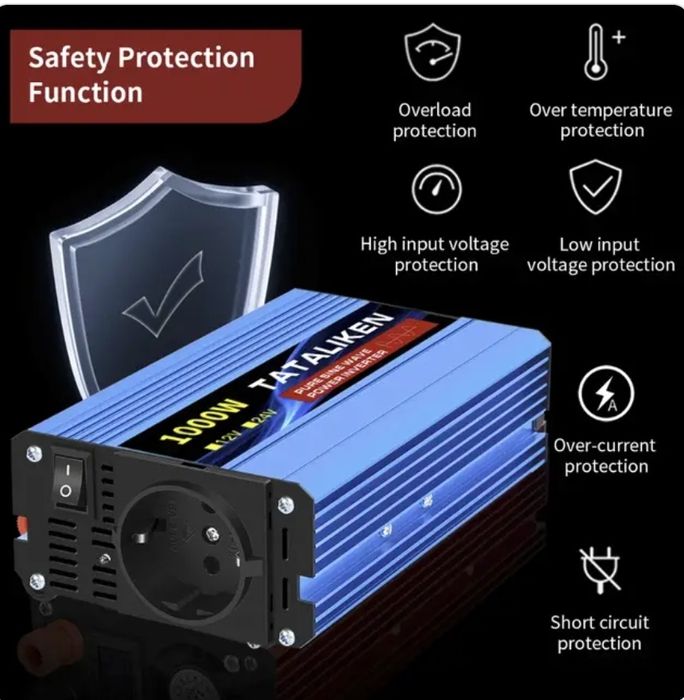 Инвертор TATALIKEN 12/1000W Чистый синус