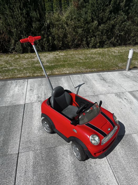 Mini cooper czerwony jeździk pchacz