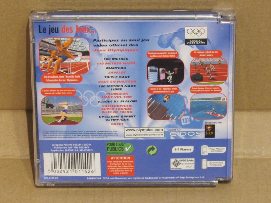 Jogo Sega Dreamcast Sidney 2000 FR completo