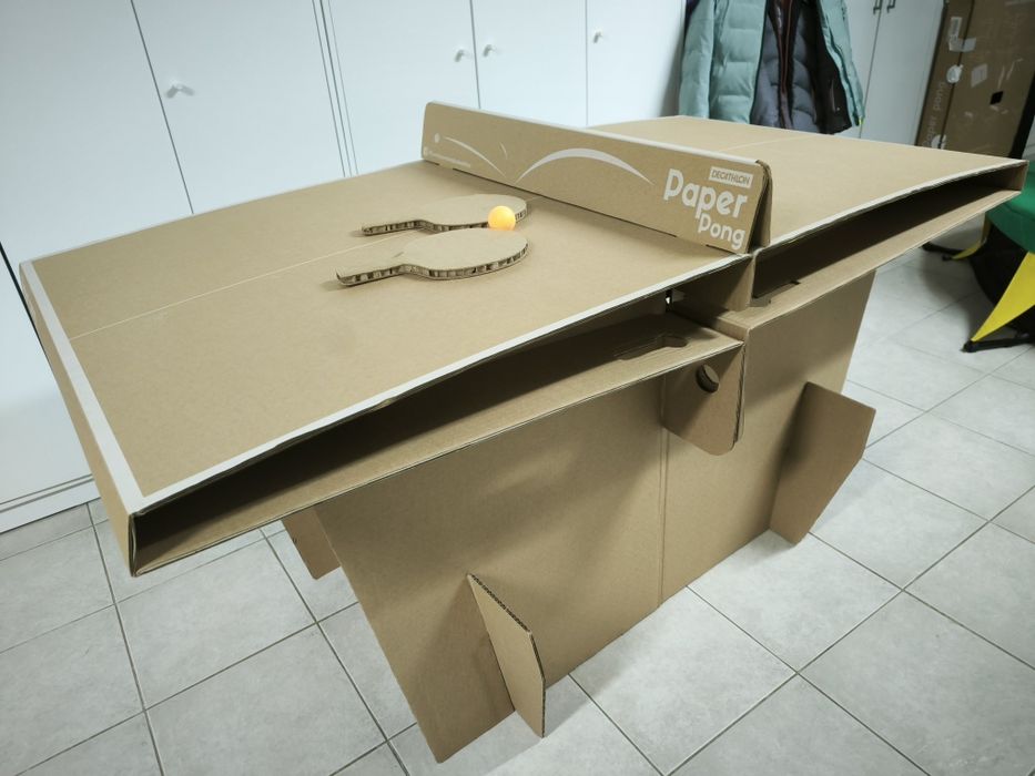 Mesa de ping pong de cartão Decathlon