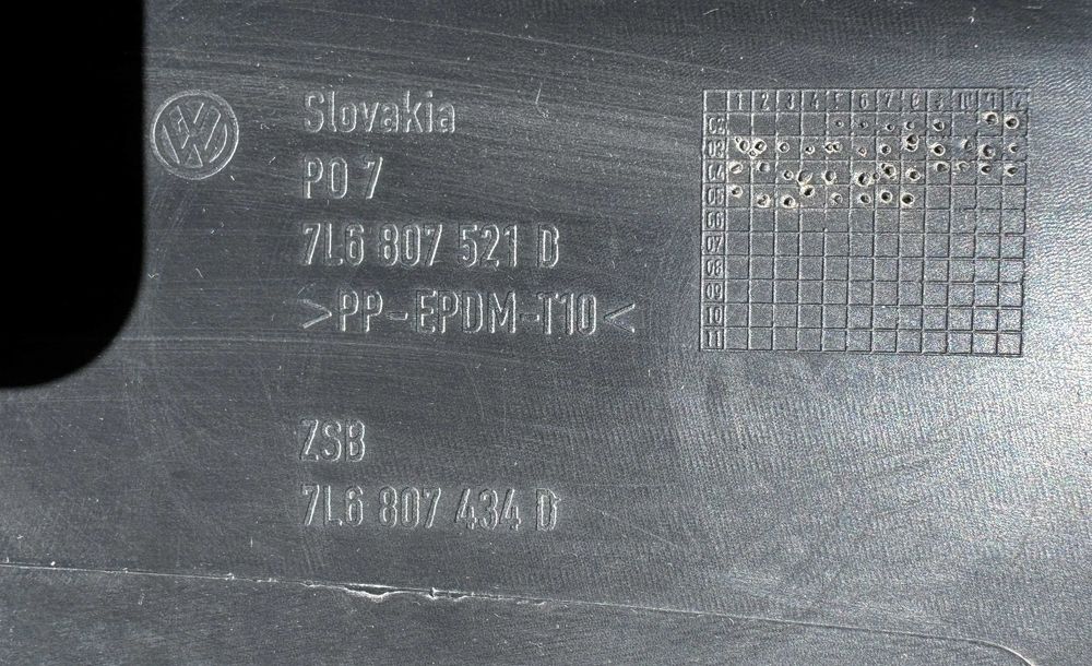 Deflector para choques traseiro VW Touareg 7L  2003 a 2010