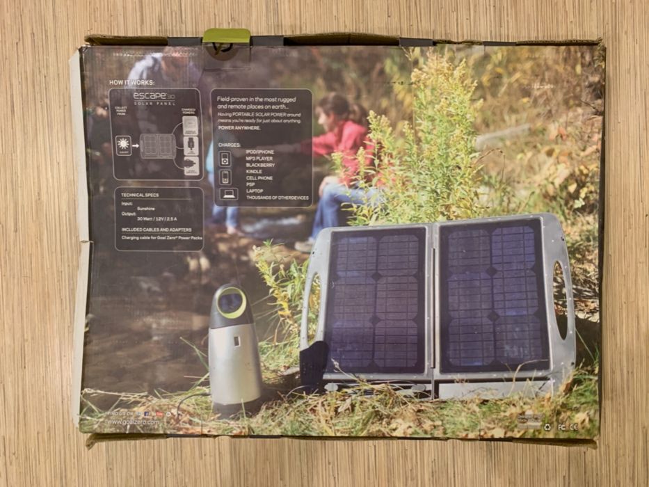 Продам новую солнечную панель goal zero escape 30.