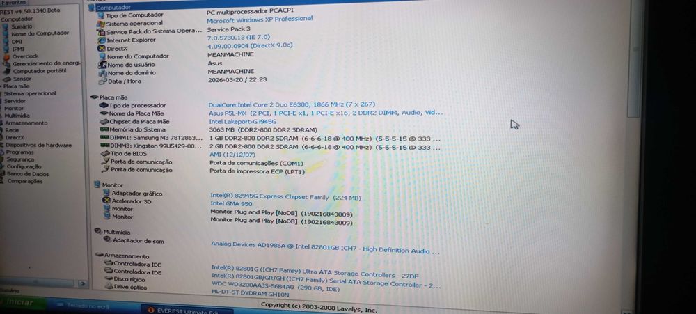computador usado para multi consolas retro gaming e pesquisa