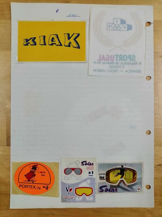 Autocolantes Atletismo, Judo e Ténis - VINTAGE