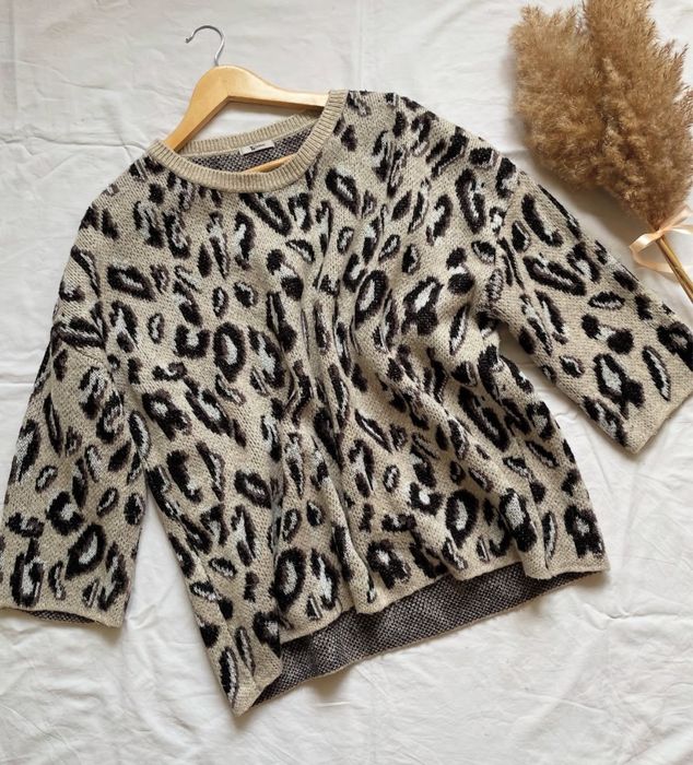 Светр в принт рукав 3/4