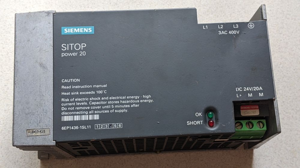 Блок живлення Siemens SITOP Power 20 (6EP1436-1SL11).