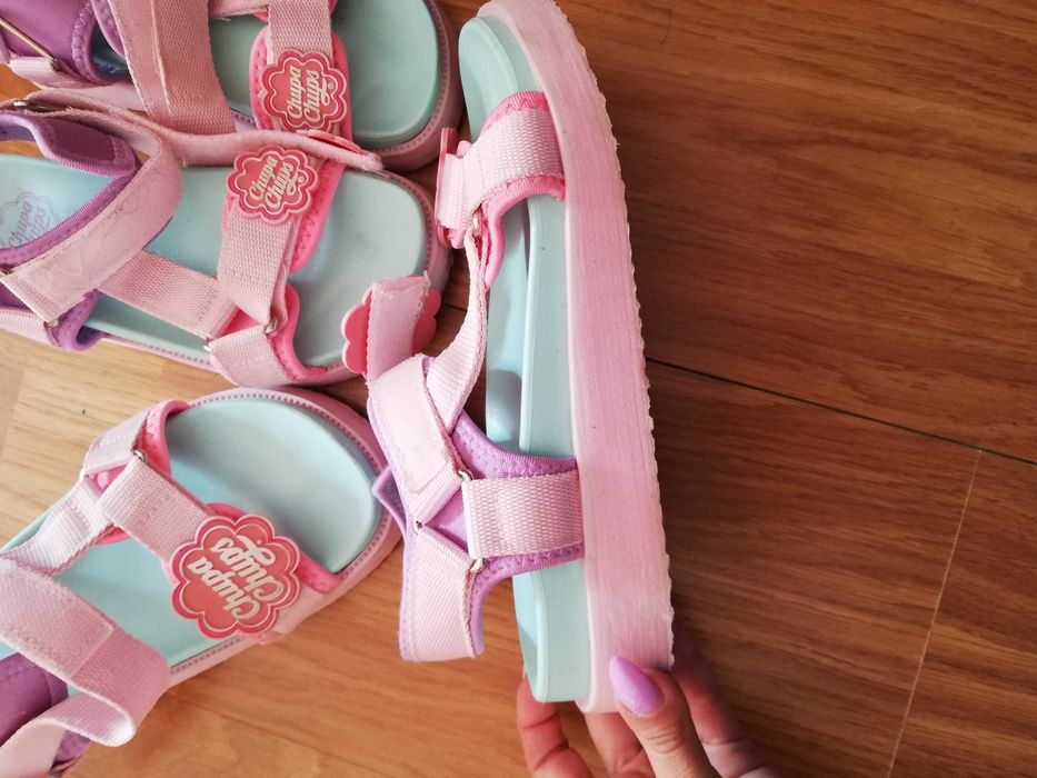 Sandálias mãe e filha matchy chupa chups